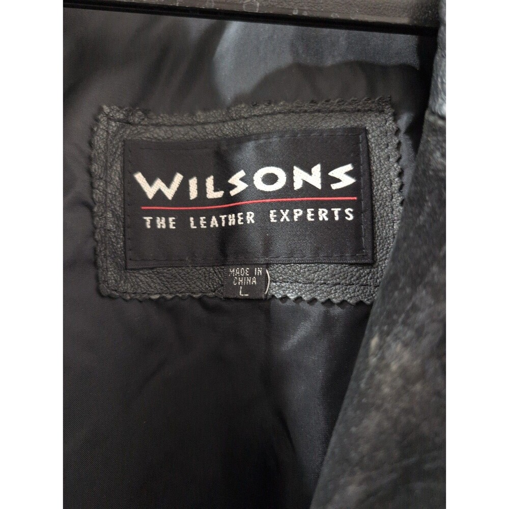 Vintage Womens Wilson Double Breasted Suede Paisley Leather Long Jacket 80s L - Picture 6 of 13